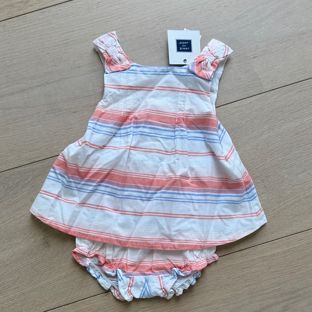 NWT 6-12 mo Janie and Jack Striped Tunic with Matching Bloomers